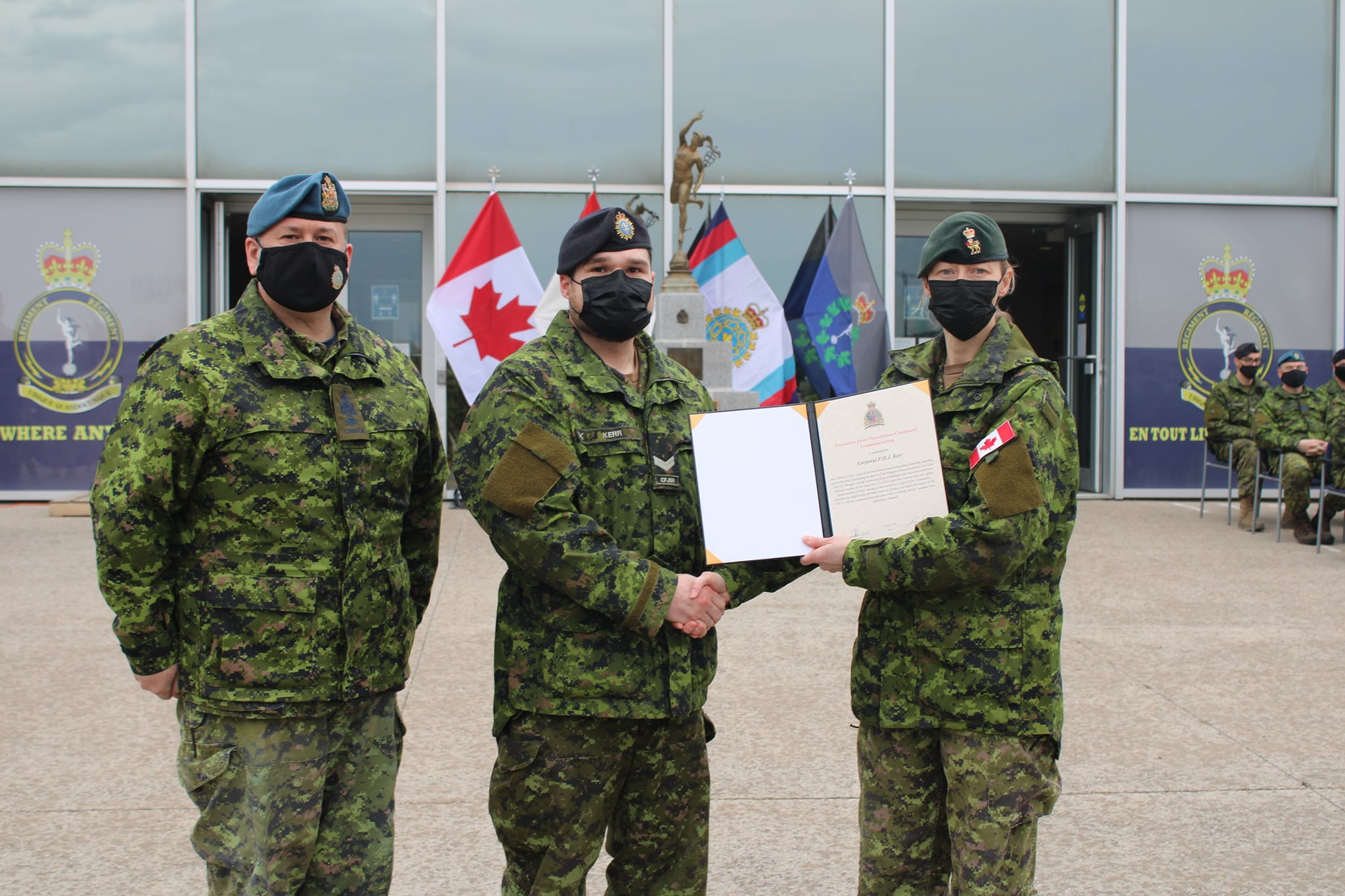 CFJSR’s Corporal Kerr presented with the CJOC Command Commendation