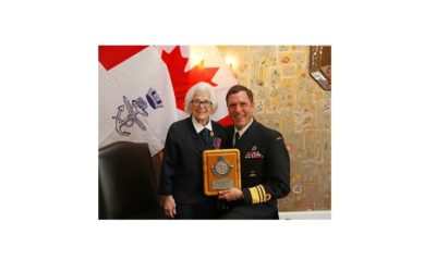 Specially trained 100-year-old WW2 veteran Elsa Lessard honoured