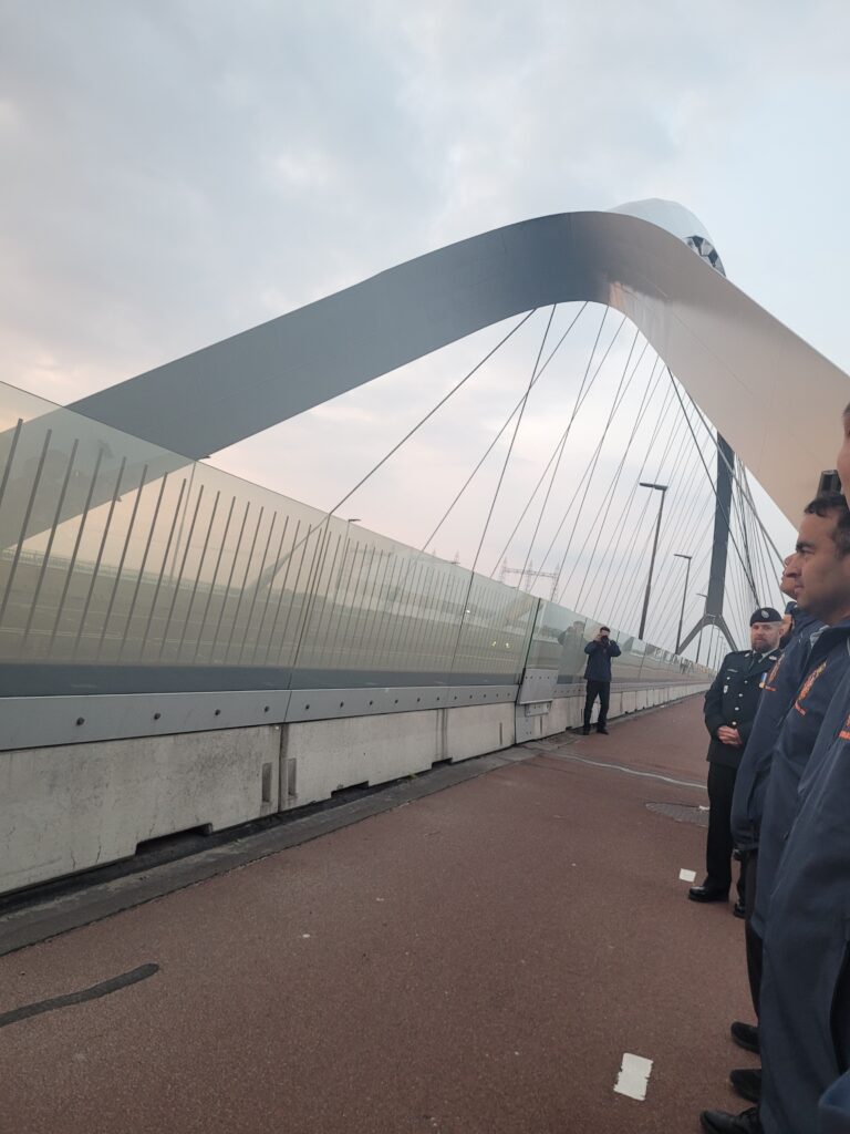 Oversteek Bridge in Nijmegen, site of the Veteran of the Day Sunset March