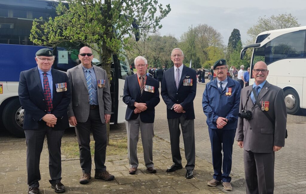 Retired members of the C&E Branch gather to parade at Wageningen