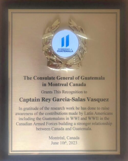 Plaque - Capt Rey Garcia-Salas